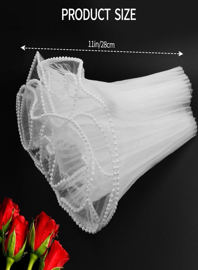 Quadafy 4 Yards Pearl Mesh Flower Wrapping Paper for Bouquets, Korean Floral Wrapping Paper, Pearl Mesh for Bouquets, DIY Gift Packaging, Valentines Flower Shop Decoration (Yards White) - Image 2